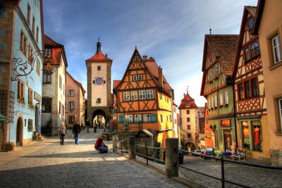 Fotobehang Rothenburg ob der Tauber - Middeleeuwse stad in Duitsland