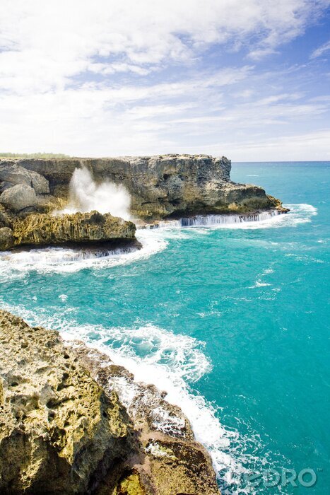 Fotobehang Rotskust en zee