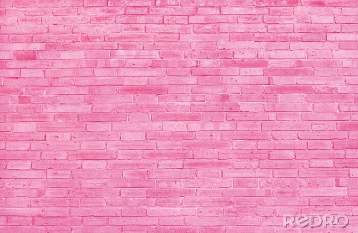 Fotobehang Roze bakstenen muur