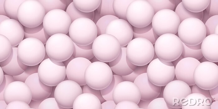 Fotobehang Roze driedimensionale Ballen