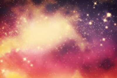 Fotobehang Roze galaxy in de ruimte