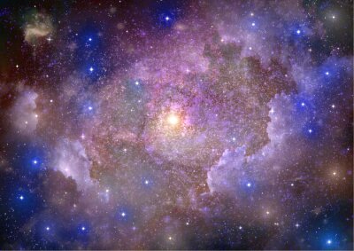 Roze galaxy met sterren