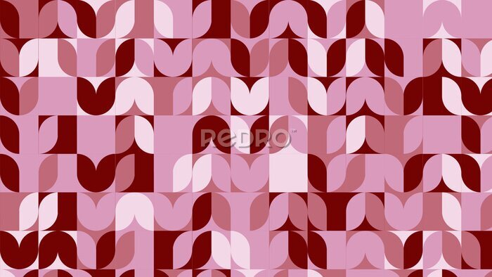 Fotobehang Roze geometrisch patroon