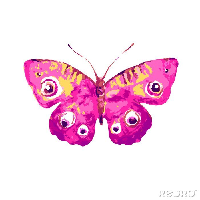 Fotobehang Roze insect met oogjes