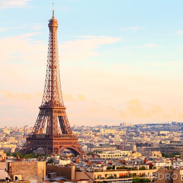 Fotobehang Roze lucht in Parijs