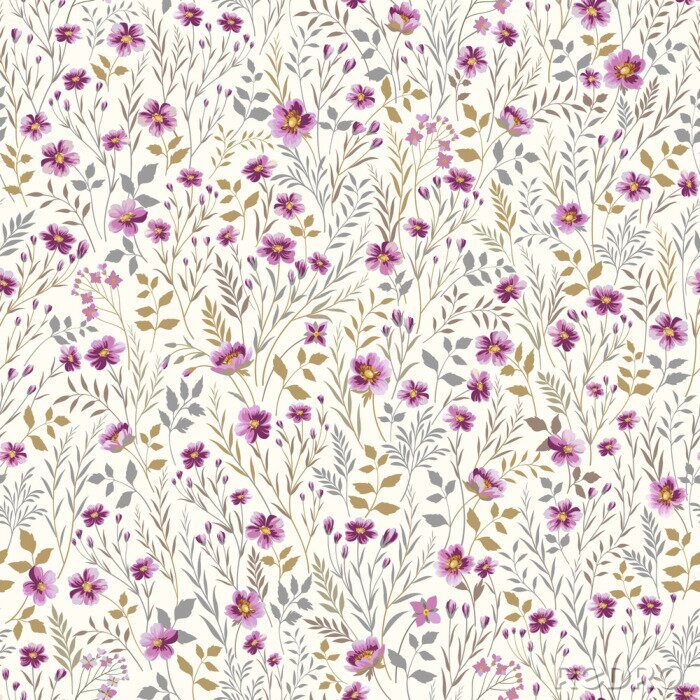 Fotobehang Roze wilde bloemen