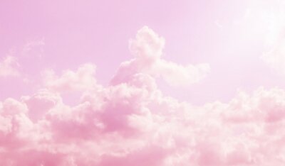 Fotobehang Roze wolken en lucht