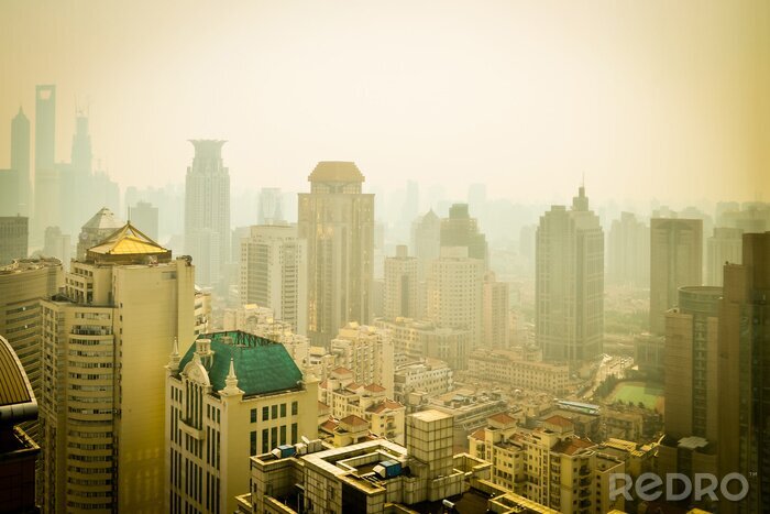 Fotobehang Ruimtefotografie in Shanghai