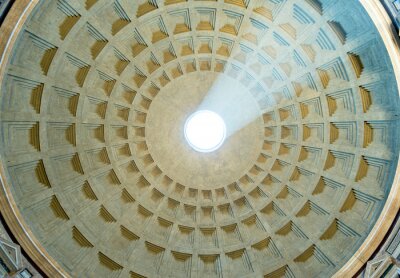 Fotobehang Ruimtelijk gewelf van het Pantheon