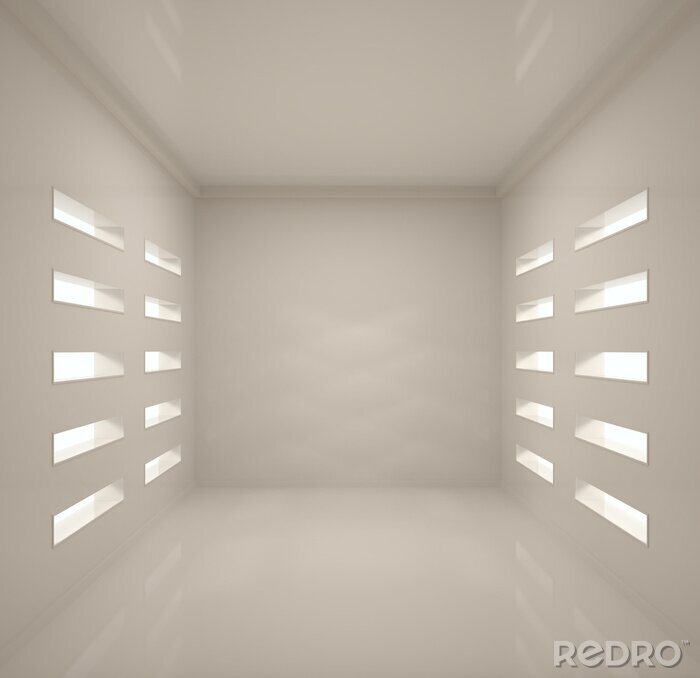 Fotobehang Ruimtelijk interieur van de kubus