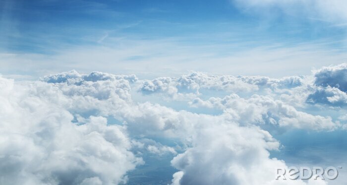 Fotobehang Ruimtelijk zicht van wolken