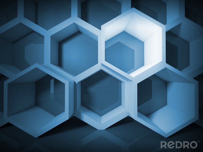 Fotobehang Ruimtelijke honingraatstructuur