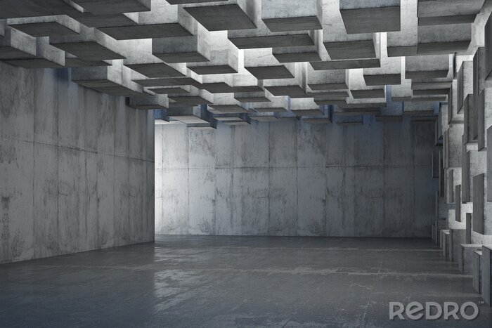 Fotobehang Ruimtelijke vallende kubussen