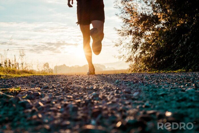 Fotobehang Running in the country