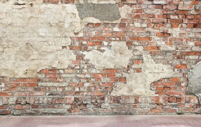 Fotobehang Rustieke bakstenen muur