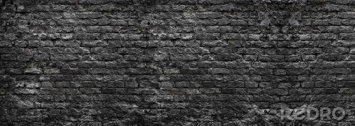 Fotobehang Rustieke zwarte muur