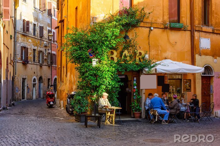 Fotobehang Rustige straat in Rome