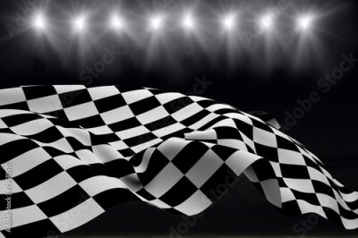 Fotobehang Samengesteld beeld van de geblokte vlag