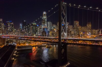 Fotobehang San Francisco bij nacht in het licht