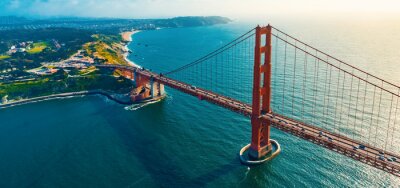 Fotobehang San Francisco Bridge op een zonnige dag