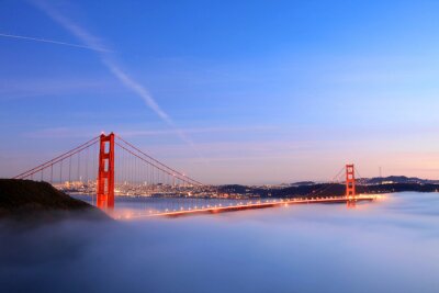 San Francisco en de brug in de mist