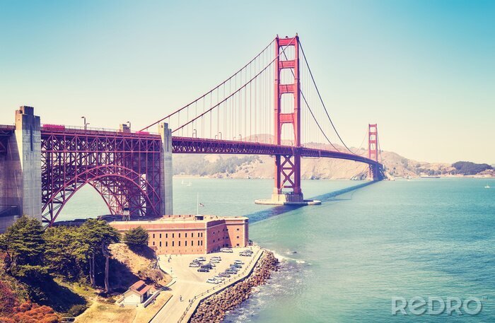 Fotobehang San Francisco Golden Gate vintage