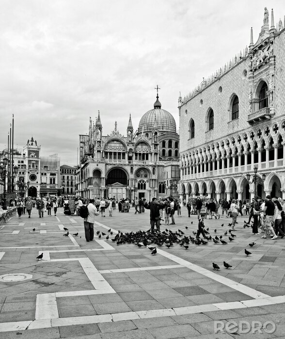 Fotobehang San Marcoplein, Venetië