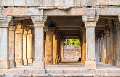 Fotobehang Sandstone columns at Hauz Khas, Delhi, India