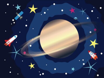 Saturnus in de ruimte