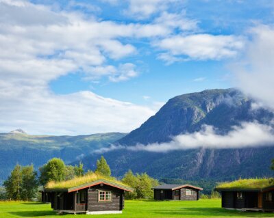 Fotobehang Scandinavisch berglandschap