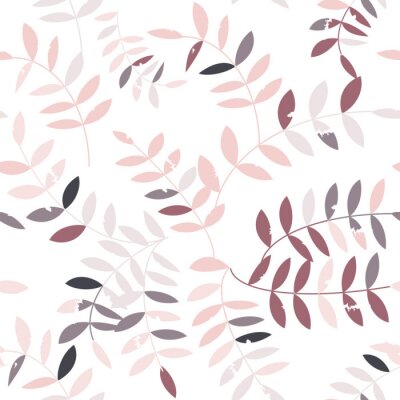 Scandinavische twijgen met bladeren in roze tinten
