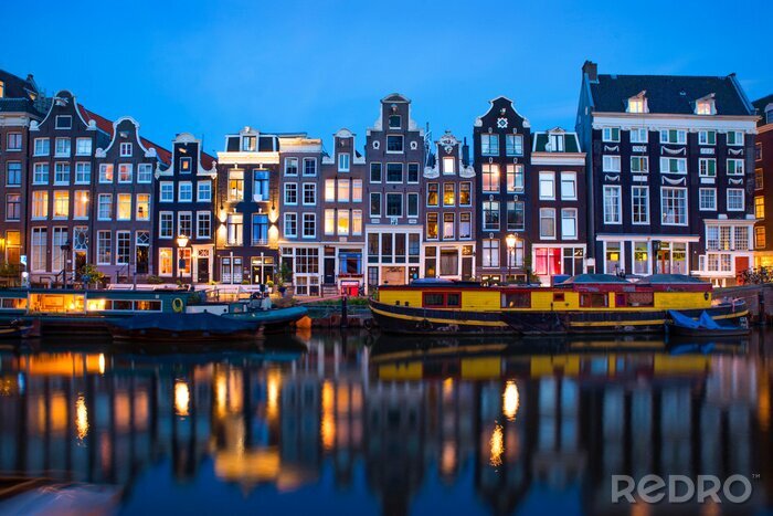 Fotobehang Schepen op het water in Amsterdam