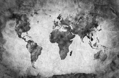 Fotobehang Schets van wereldkaart