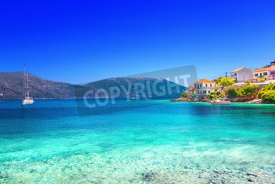 Fotobehang Schilderachtig landschap van een Grieks eiland