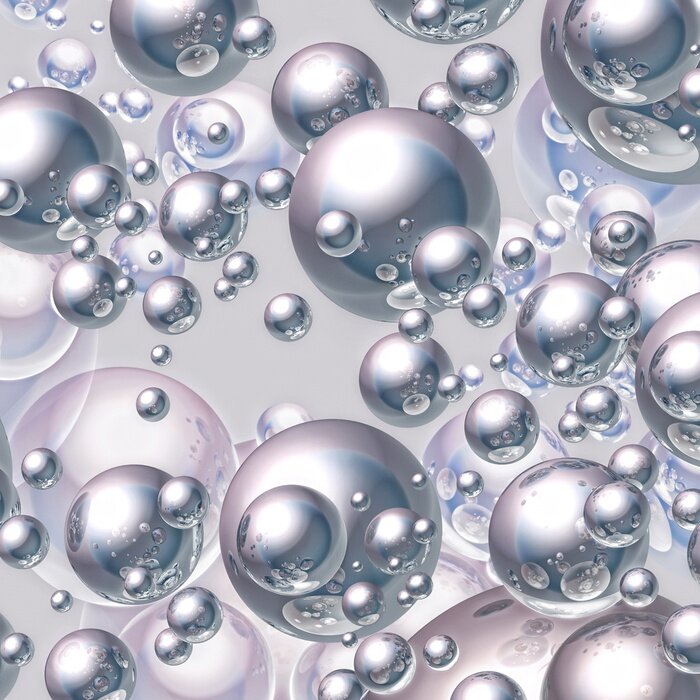 Fotobehang Schitterende metalen ballen