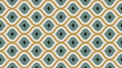 Fotobehang Seamless pattern geometric. Delicate beautiful ornament. Geometric fashion fabric print. Seamless vector pattern.