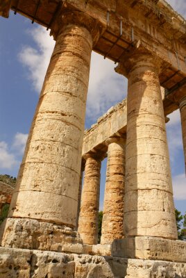Fotobehang Segesta archeologische site van het oude griekenland boren Sicilië Ital