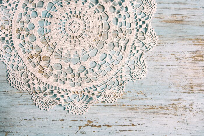 Fotobehang Shabby chic tafel servet