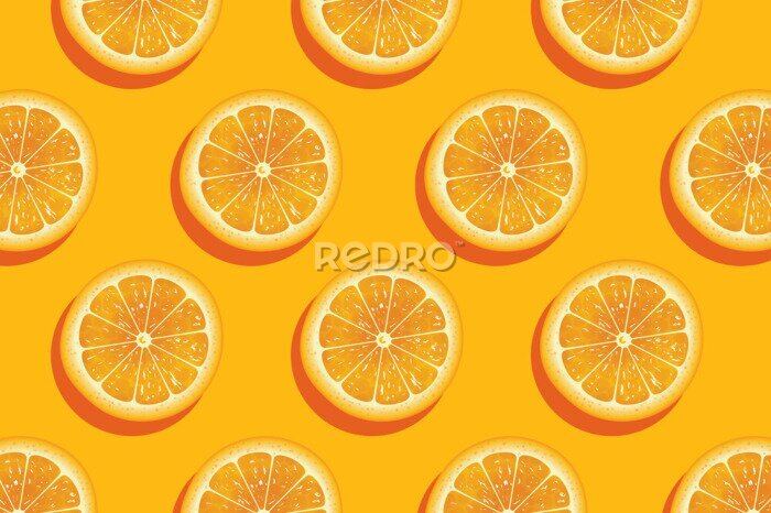 Fotobehang Sinaasappelschijfjes achtergrond