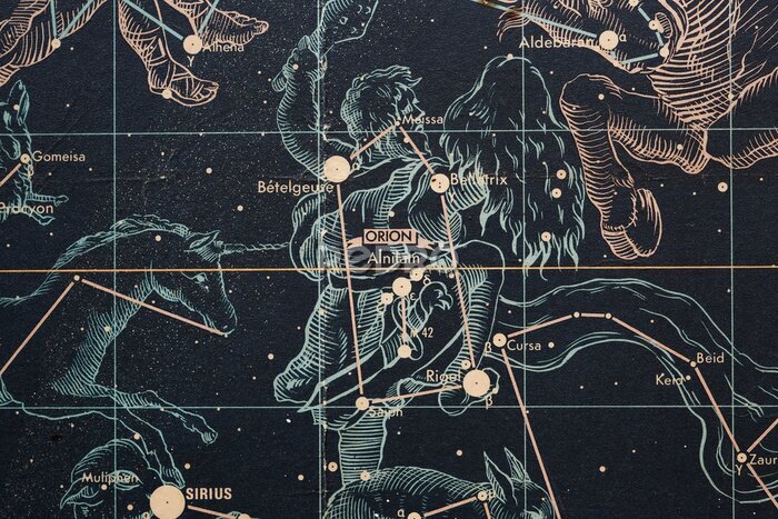 Fotobehang Sirius en Orion