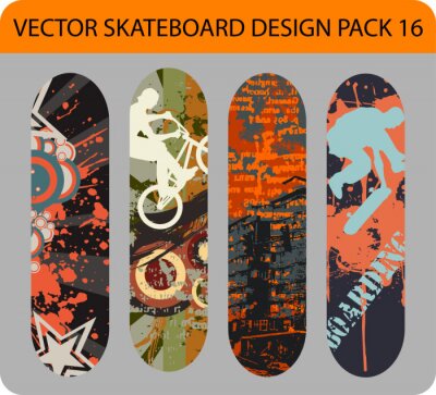 Skateboard ontwerp pack 16