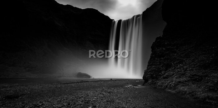 Fotobehang Skógafoss-waterval in IJsland