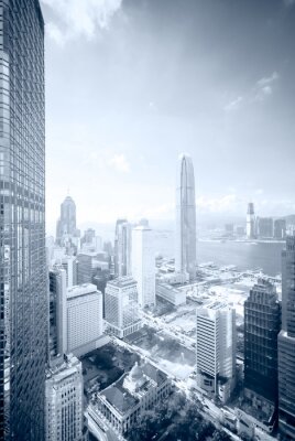 Fotobehang Skyline in Hong Kong