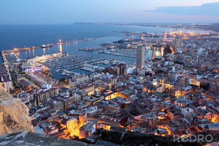 Fotobehang Skyline van Alicante