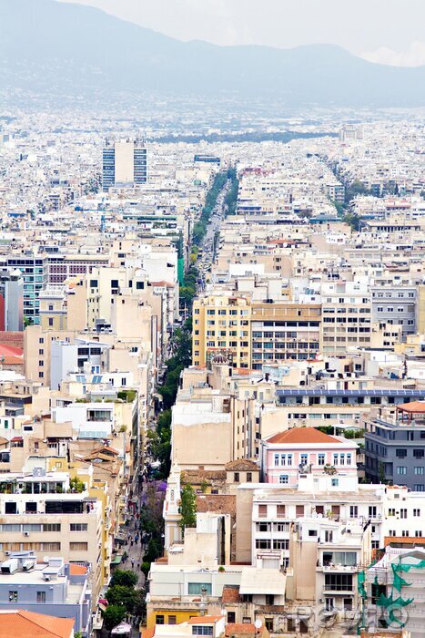 Fotobehang skyline van Athene
