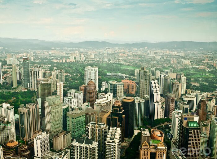 Fotobehang Skyline van een stadje