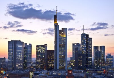 Fotobehang Skyline van Frankfurt