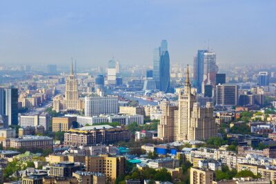 Fotobehang Skyline van het centrum van Moskou