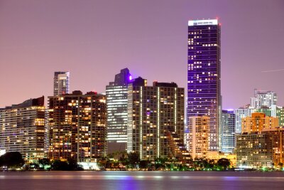 Fotobehang Skyline van Miami in Florida