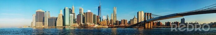 Fotobehang Skyline van New York City op klaarlichte dag